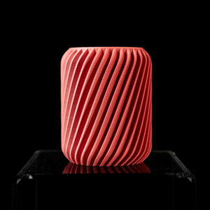 Contenitore rigato con coperchio creato tramite stampa 3D