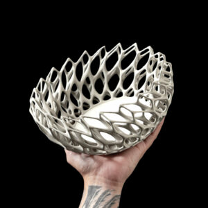 Ciotola portafrutta TWISTED stampata in 3D: design moderno e originale per la tua frutta. Un tocco di stile unico per la tua casa.