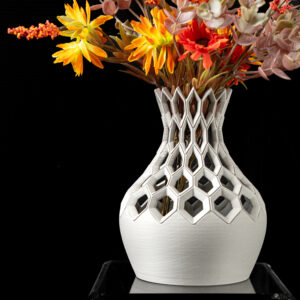 Vaso per fiori HEXA, design moderno, stampato in 3D