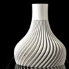 Vaso rigato RIDGED, design moderno, stampato in 3D