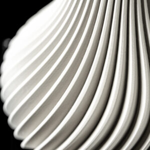 Vaso rigato RIDGED, design moderno, stampato in 3D