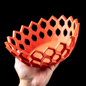 Ciotola portafrutta o svuotatasche HEXA,design moderno, stampata in 3D