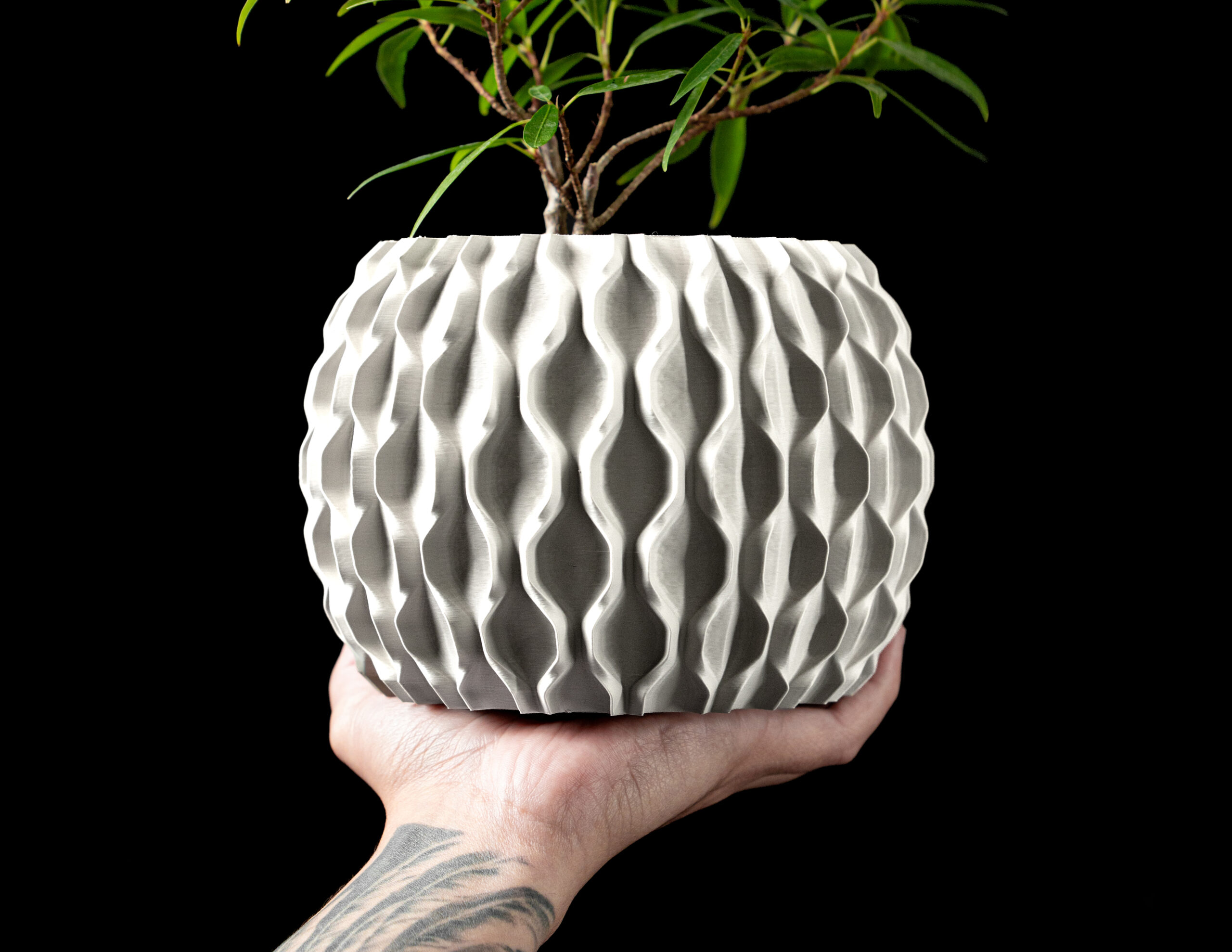 Coprivaso CHAIN, design moderno, stampato in 3D