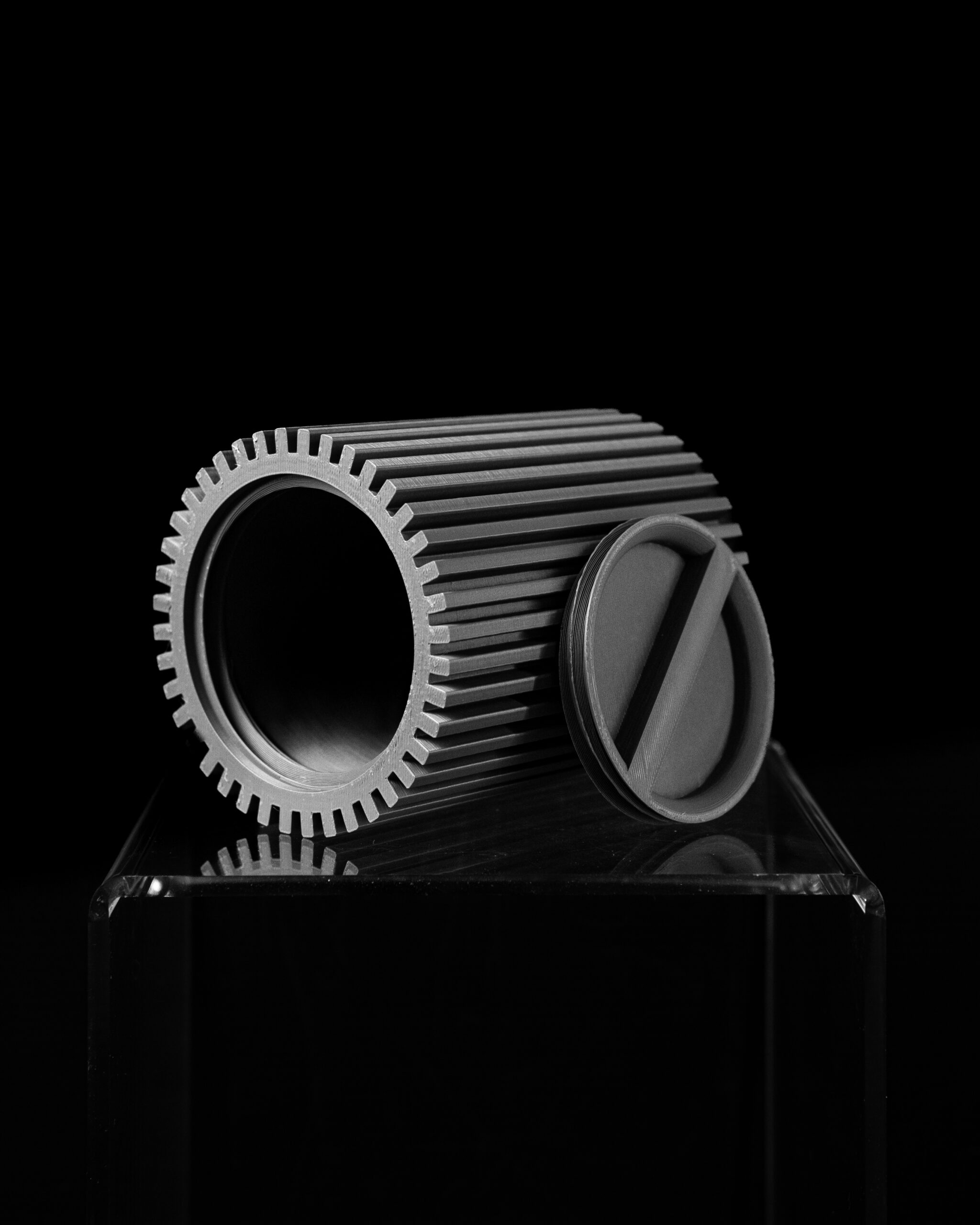 Contenitore STRIPES, design moderno, stampato in 3D