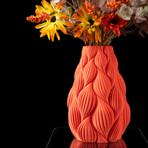 Vaso per fiori RIPPLE, desing moderno, stamato in 3D