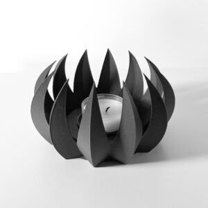 Porta candele YARO, design moderno, stampato in 3D