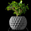 Vaso per piante TRIHEX, design moderno, stampato in 3D