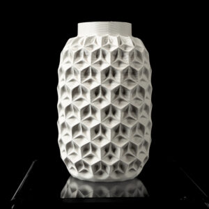 vaso per fiori TRIHEX, design moderno, stampato in 3D