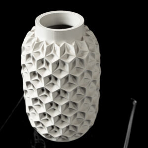 vaso per fiori TRIHEX, design moderno, stampato in 3D