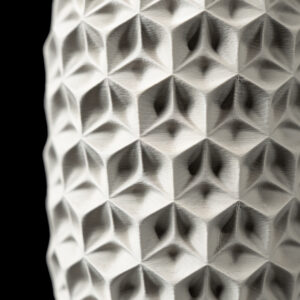 vaso per fiori TRIHEX, design moderno, stampato in 3D