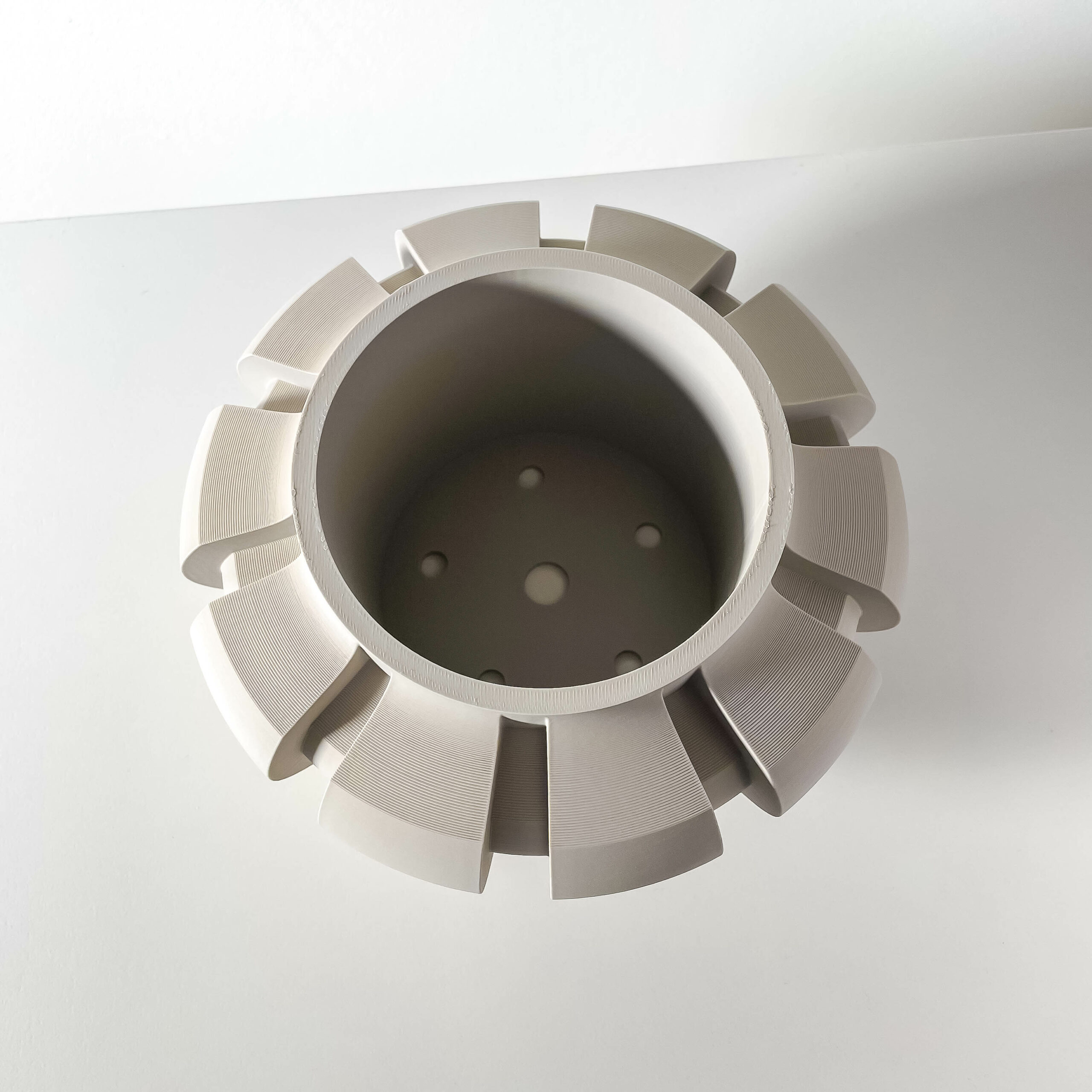 Vaso per piante ARIKO, design moderno. stampato in 3D